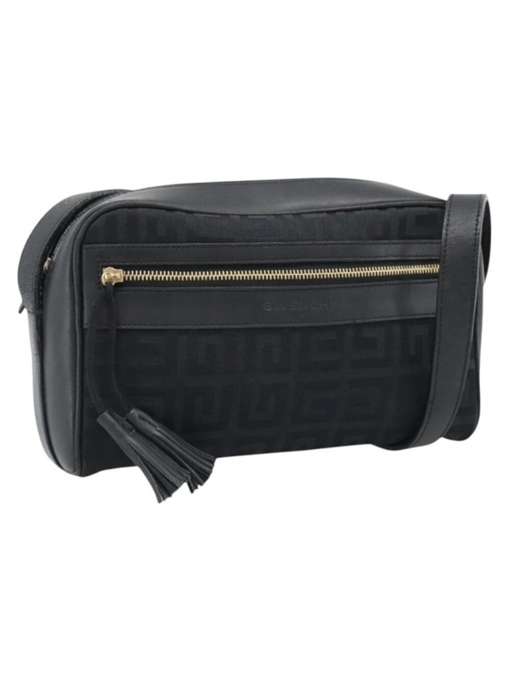Authentic GIVENCHY Shoulder Bag Canvas Black